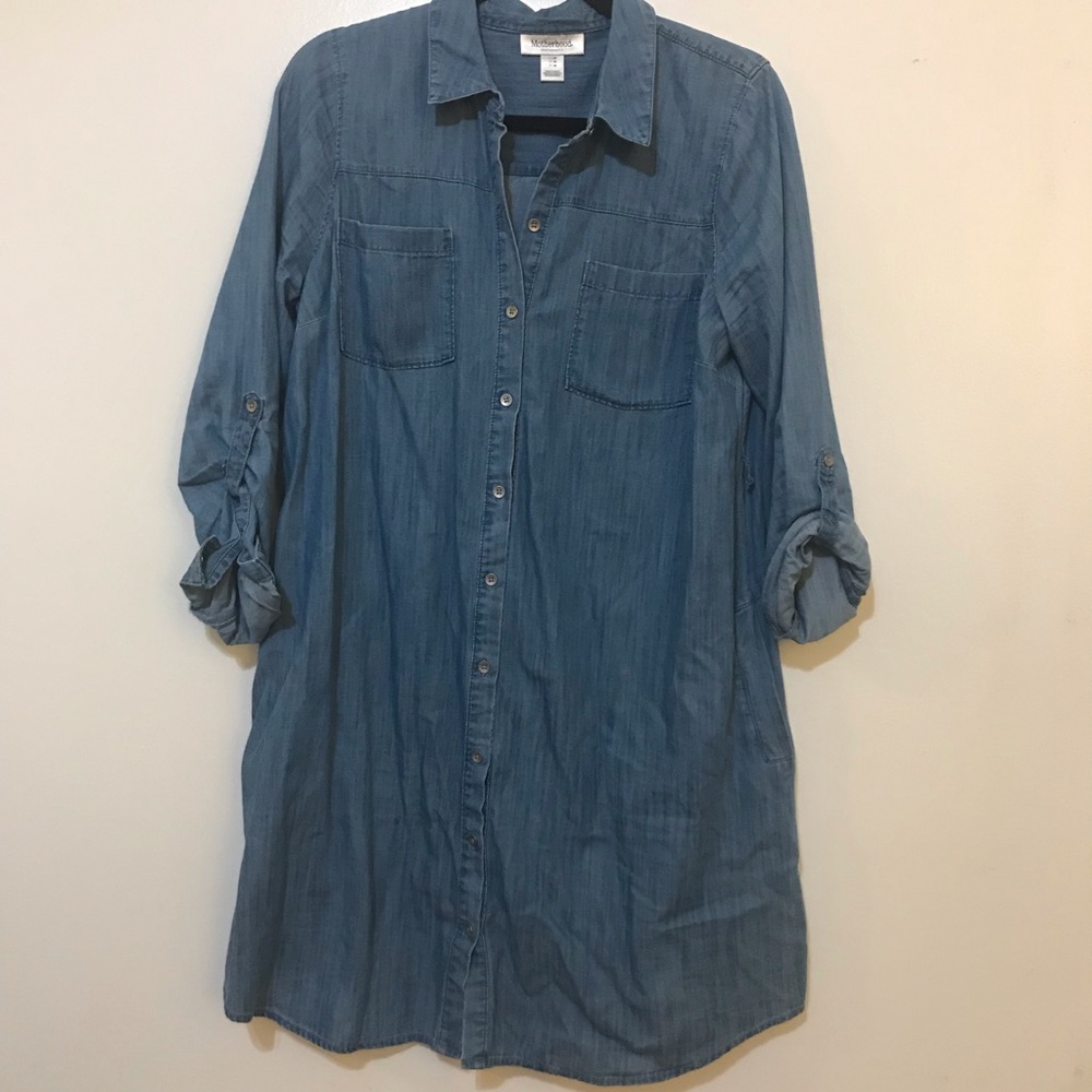 Motherhood Maternity denim dress